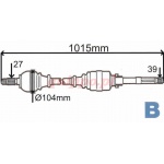 Półoś prawa T5854