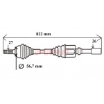 Półoś prawa T6119